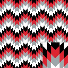 Black n Red Navajo Chevron