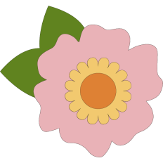 Blooming Flower with Leaves