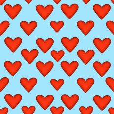 Hearts pattern paper, blue background