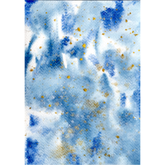 Watercolor Blue Abstract Pattern Background