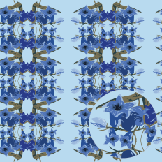 Bluebell Kaleidoscope Motif | Repeatable Pattern Background