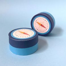 Blue Compass Shaped Box