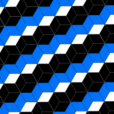 Blue, black and white cubes pattern background paper