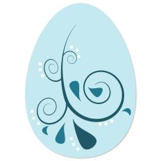 Blue Scroll Layered Easter Egg