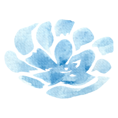 Watercolor Blue Flower