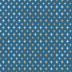 Blue and Gold Foiled Christmas Star Background