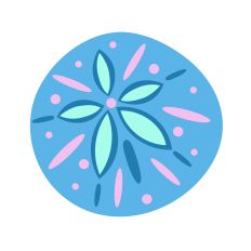 Layered Blue Sand Dollar SVG – Summer Cut File