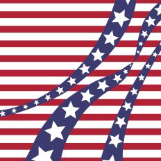 BLUE STAR BANDS ON STRIPES US FLAG BACKGROUND