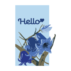 Bluebell 4x6" Folded Card | Hello | Happy Mother's Day