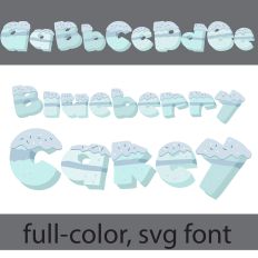 Blueberry Cakey Color Font