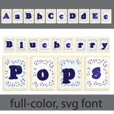 Blueberry Pops Color Font