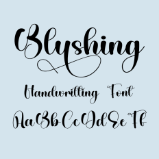 Blushing Font