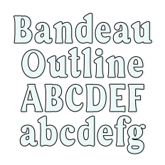 BFC Bandeau Outline Retro Serif Outline Font