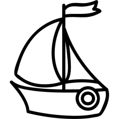 simple boat outline