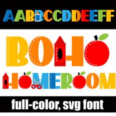 Boho Homeroom Color Font