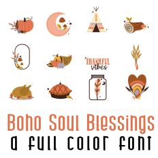 Boho Soul Blessings Full Color Font