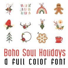 Boho Soul Holidays Full Color Font