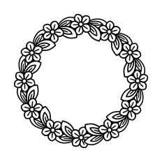 Flowers circle frame