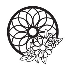 Mandala with flowers