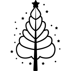 christmas tree outline simple
