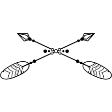 crossed boho arrows