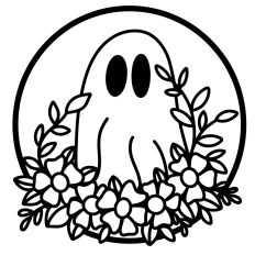 Ghost With Flowers