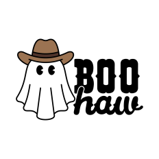 Boo-Haw Ghost SVG | Cowboy SVG | Halloween SVG