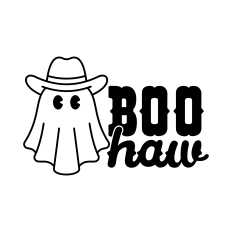 Boo-Haw Ghost SVG | Cowboy SVG | Halloween SVG