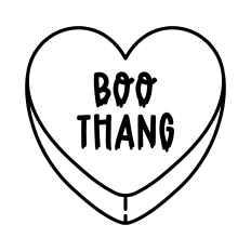 Boo Thang SVG | Halloween SVG | Candy Heart SVG