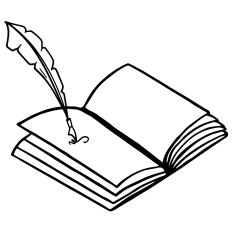 Book and Quill Pen 