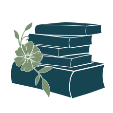 Stack of Books with Flowers