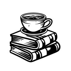Stacked books  and coffee