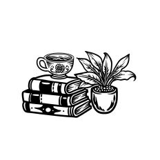 Stacked books  and coffee