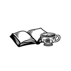Open book and coffee