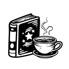 Magic book and coffee
