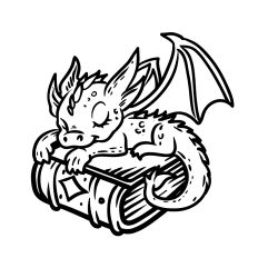 Sleeping Dragon on a Book