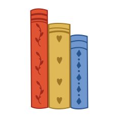 Colorful Stacked Books for Library or School