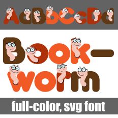 Bookworm Fall Color Font