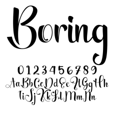 Boring Font