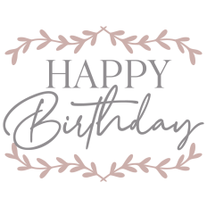 Happy Birthday With Split Border