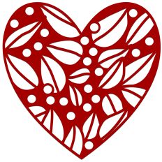 Boughs and Berries Botanical Heart