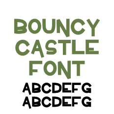 Bouncy Castle Font, Sans Serif Font, Playful Handwritten Font