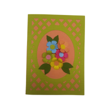 Lattice Floral Spring Flowers Greeting Card