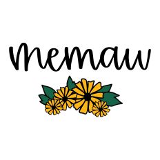 Memaw with Flowers