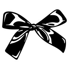 Black Ribbon Bow