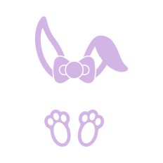Split Monogram Easter Bunny SVG | Cute Easter SVG