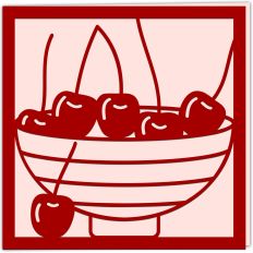 Bowl of Cherries Greetings Card