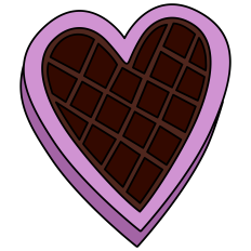 Empty Heart-Shaped Chocolate Box