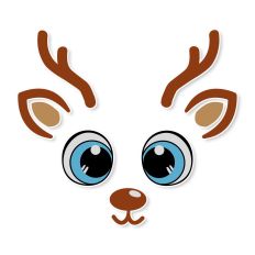 Christmas Reindeer Face