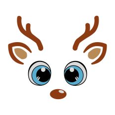 Christmas Reindeer Face